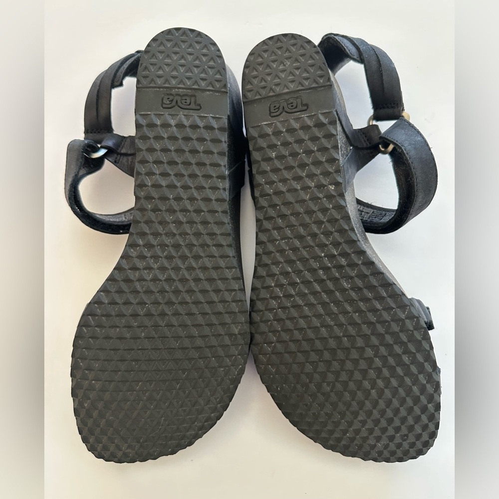 Teva Black Wedge Sandals - Picture 4 of 5